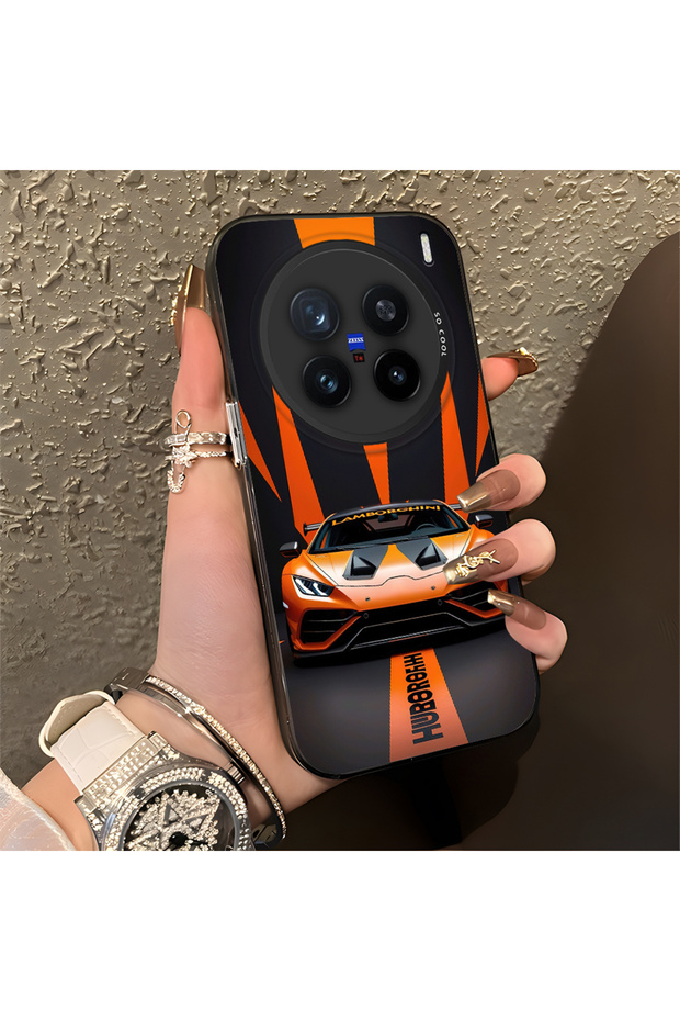 Vivo X200 Pro Compatible Silicone Edge Hard Back Anti-Fall Phone Case Lamborghini