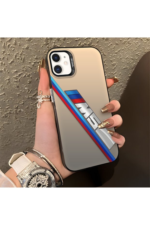 iPhone 12 Mini Compatible Silicone Edge Hard Back Anti-Fall Phone Case Bmw M5 Patterned