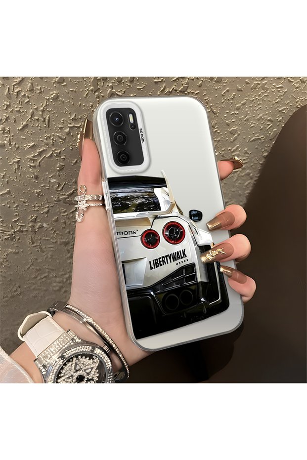 Oppo A16 Compatible Case Bmw Patterned Silicone Edge Hard Back Anti Fall