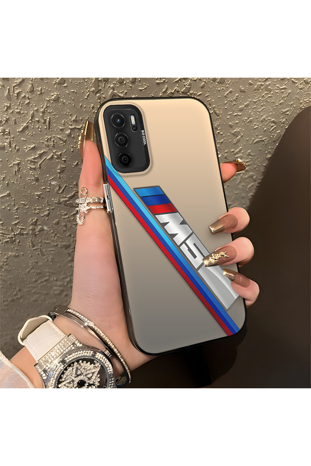 Oppo A54 4g Compatible Silicone Edge Hard Back Anti-Fall Phone Case Bmw M5 Patterned