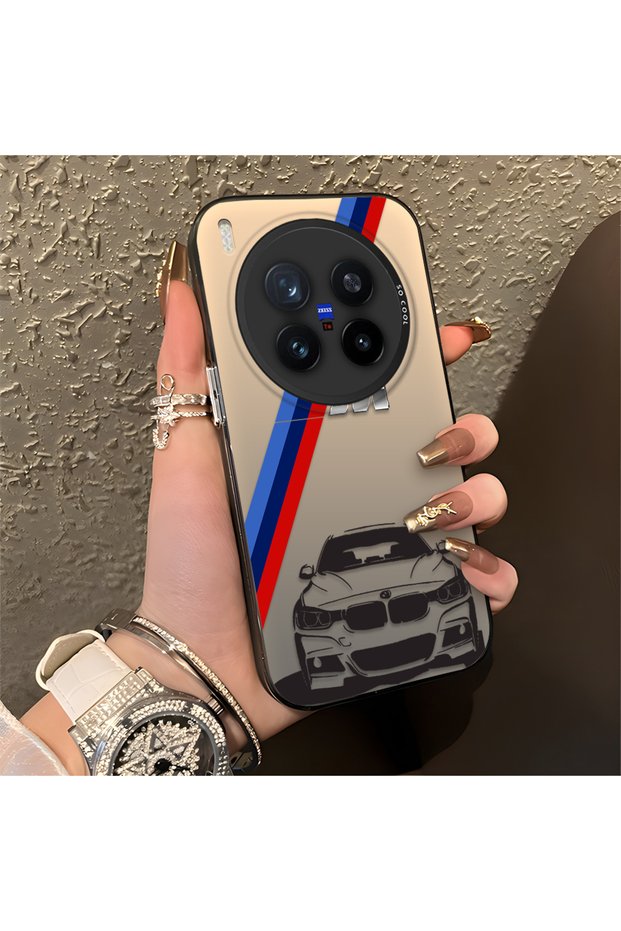 Vivo X300 Pro Compatible Silicone Edge Hard Back Anti-Fall Bmw Patterned Phone Case
