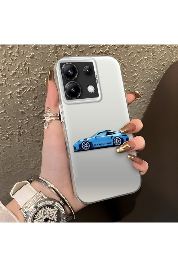 Redmi Note 13 Pro 5g Compatible Silicone Edge Hard Back Anti-Fall Bmw Patterned Phone Case