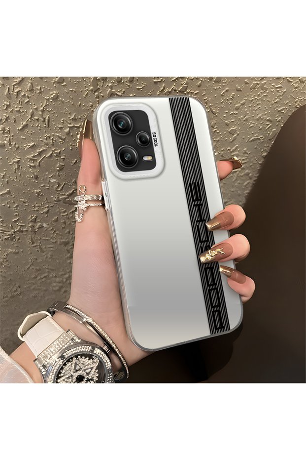 Redmi Note 12 Pro 5g Compatible Silicone Edge Hard Back Anti-Fall Phone Case Porsche Patterned