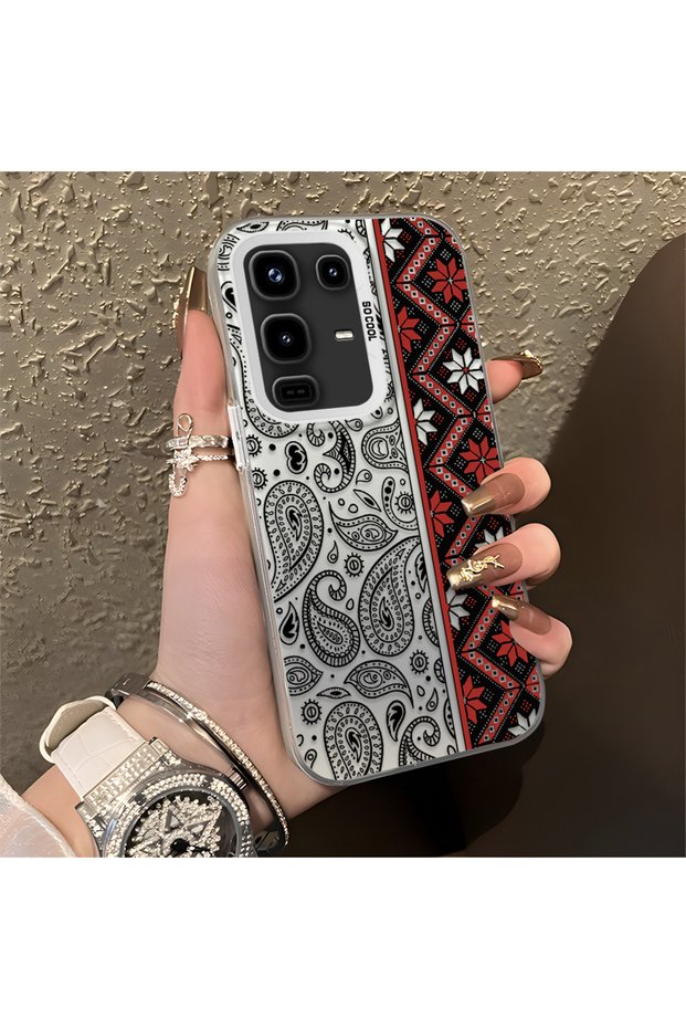 Infinix Note 50 Pro 4g Compatible Kilim Rug Patterned Silicone Edge Hard Back Anti-Fall Phone Case