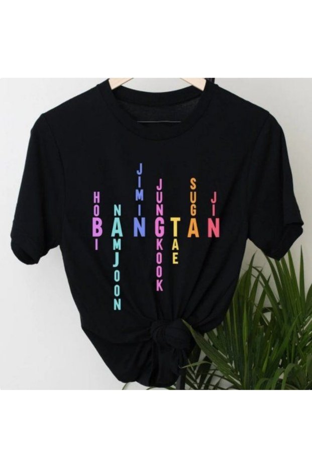 Bts Bangtan t Shirt Printed T-Shirt, Premium Quality Unisex Kids/Adults (with Surprise Gift)