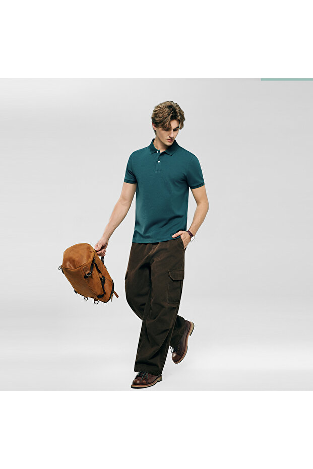 Men's Slim Waffle Knit Premium Polo - 2