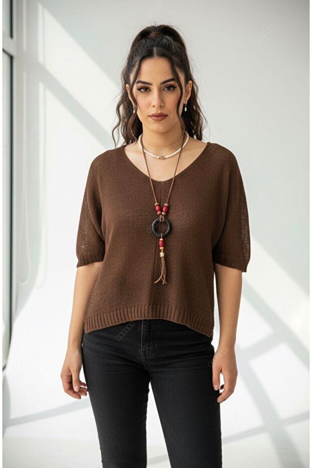 Kolyeli Mercerized Blouse
