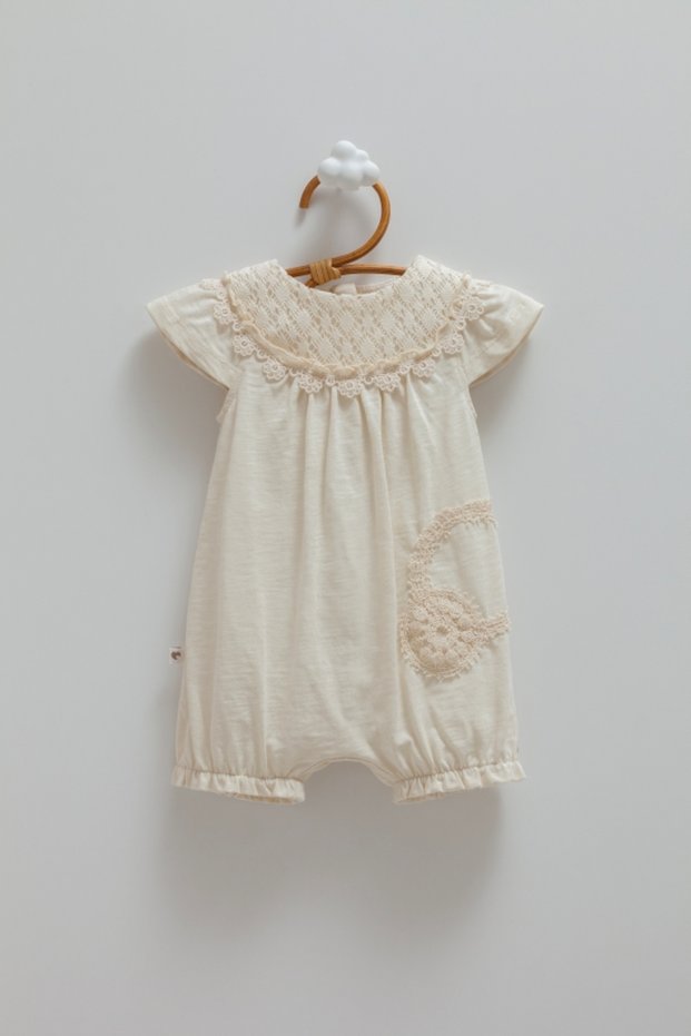 100% Cotton Baby Girl Rompers Vintage Lace Piece Luxury Set (1-12 Months)