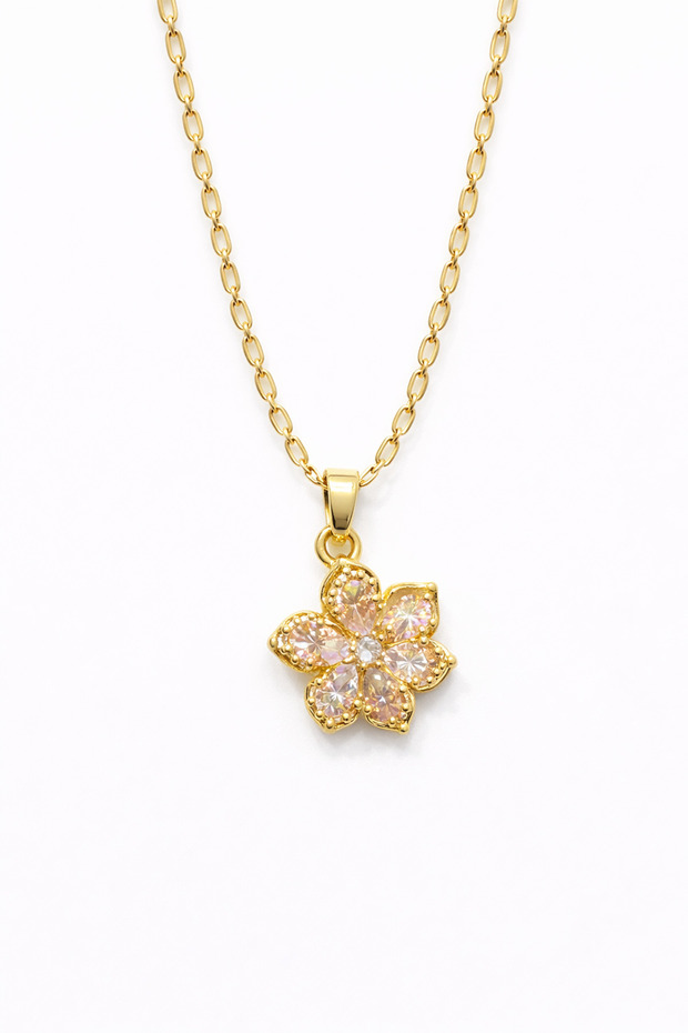 Stainless Steel Rotating Flower Pendant