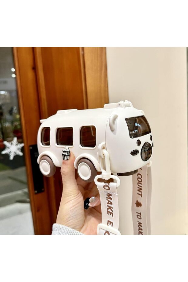 Water Bottle For Kids Water Bottle For School w/Straw & A Lid Children's Water Bottle Van Shaped wit