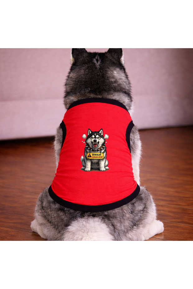 Red Can Bite Dog Tshirt Dog Outfit (100% Cotton Combed Cotton) Small and Large Breeds