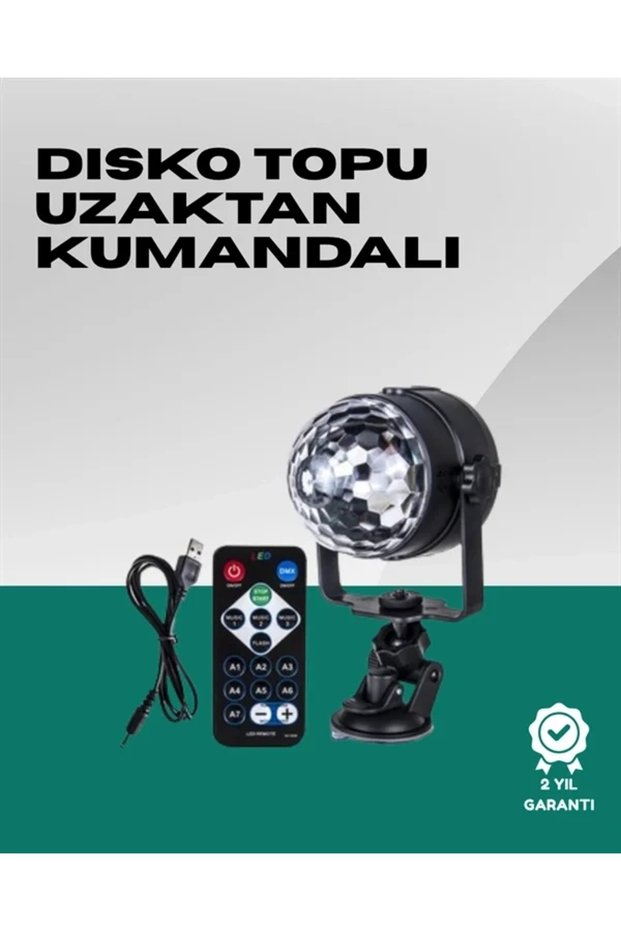 Disco Ball Lamp with 7 Different Lighting Modes and Sound Sensor