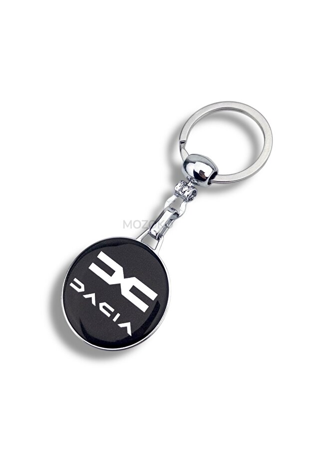 High Quality Black Dacia Logo Damla Printed Stylish Gift Car Keychain