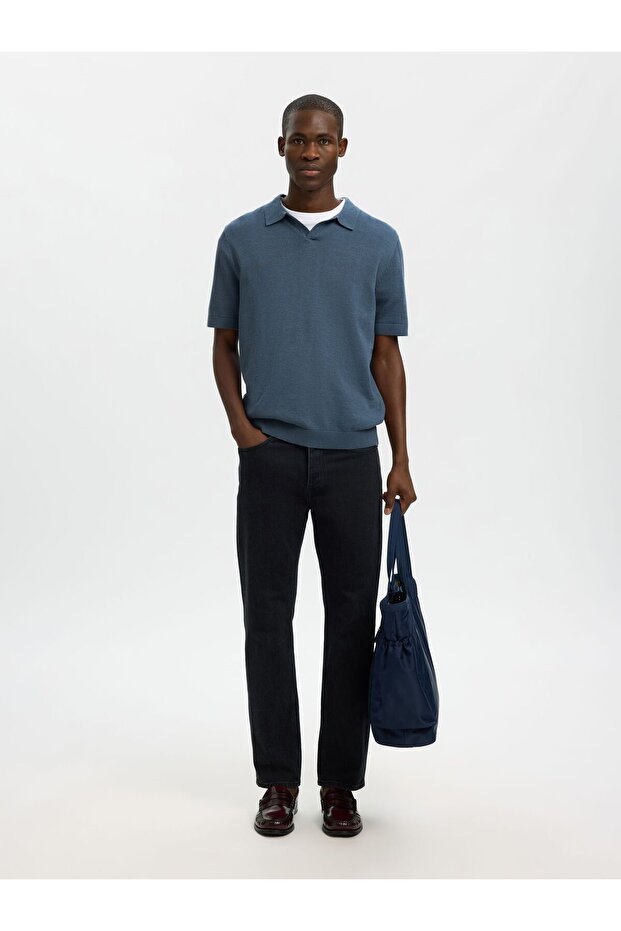 Polohemd aus Strick Kurzarm - 6