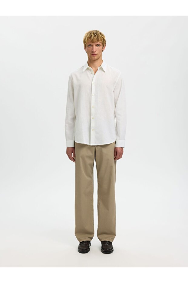 Bluse aus Leinengemisch Regular Fit - 4