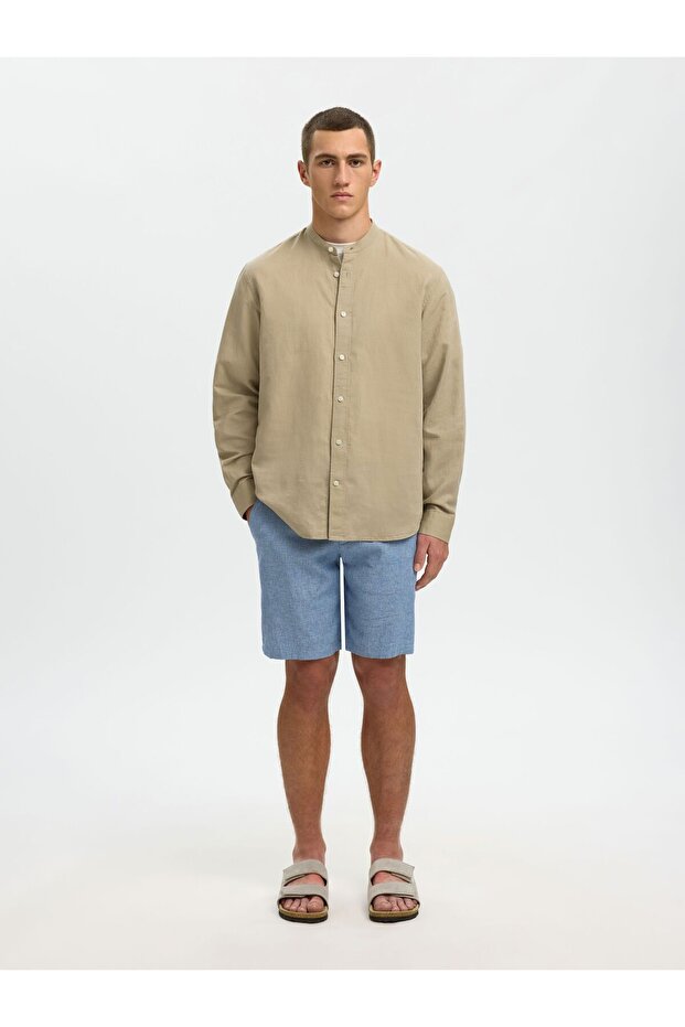 Langarmhemd Leinenmix - 4