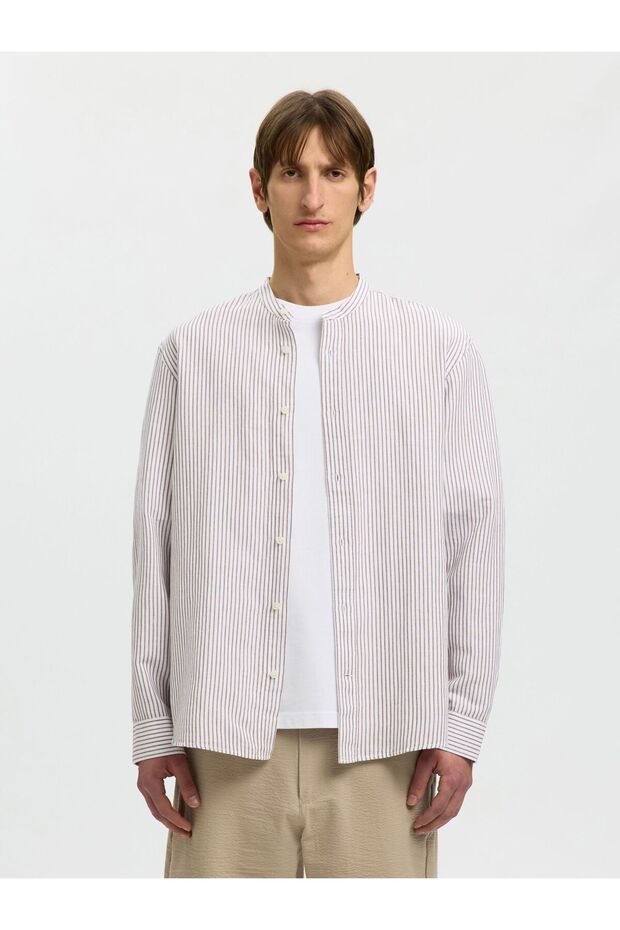 Langarmhemd Leinenmix - 1