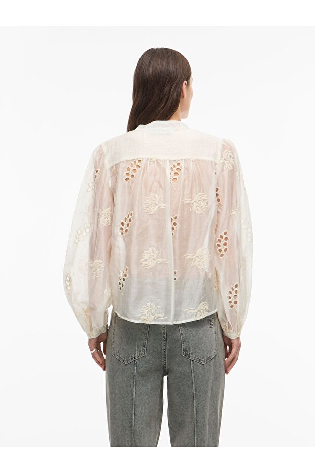 Langarmhemd Split Neck - 4