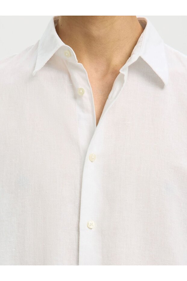 Bluse aus Leinengemisch Regular Fit - 5