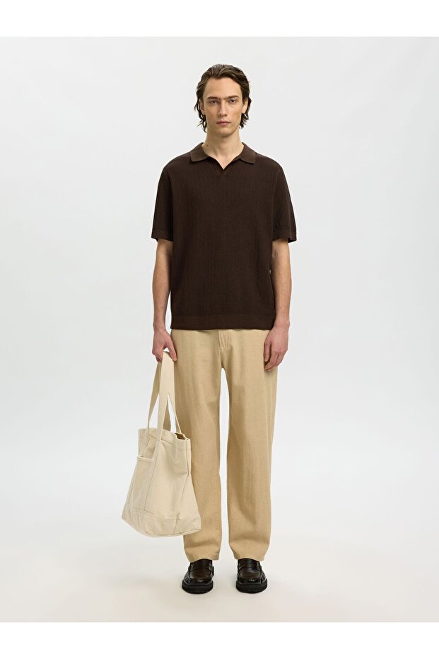 Poloshirt Leinenmix - 4