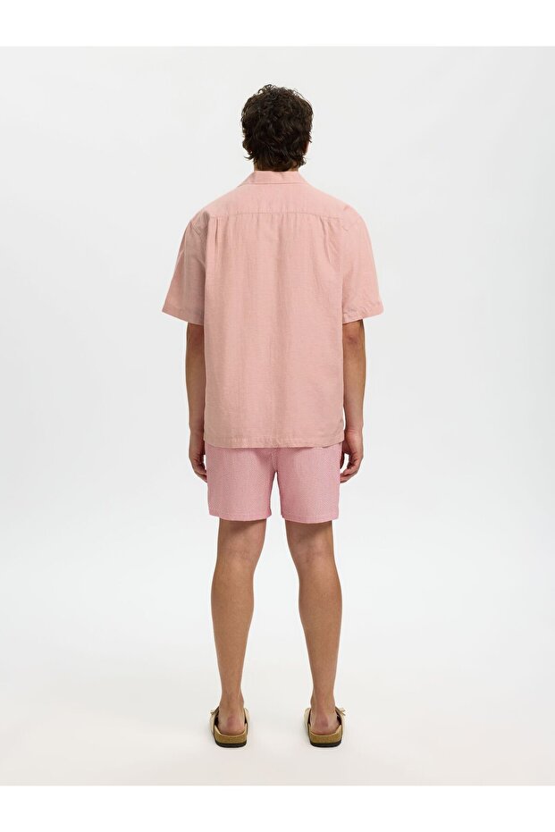 Kurzarmhemd Leinenmix - 3