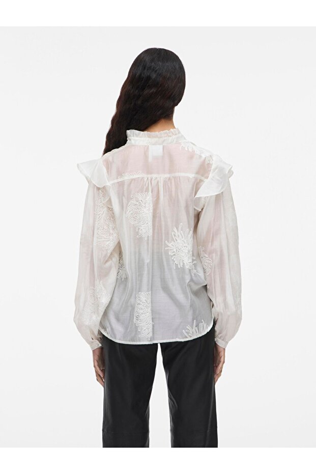 Langarmhemd Rüschenkragen - 4