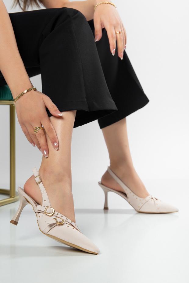 Pointed Toe Open Back Women's Stiletto