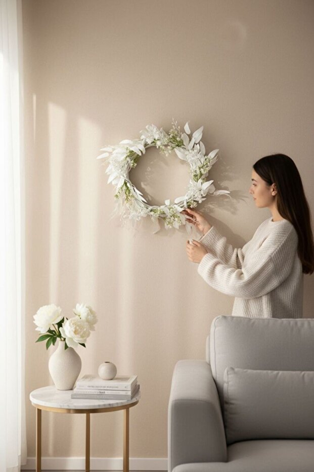 BEYAZ KAPI SÜSÜ KAPI ÇELENĞİ - 1