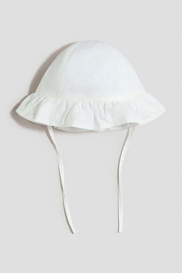 Broderie anglaise cotton sun hat