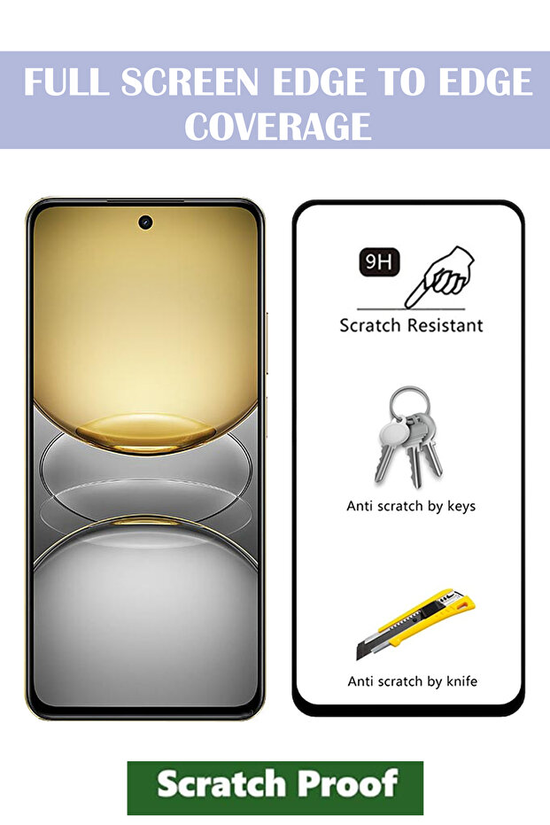 واقي شاشة زجاجي ممتاز لهاتف Realme C75 - 2