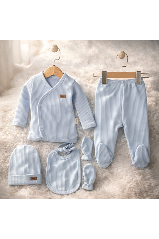 0-3 Months Reportable 100% Cotton 5-Piece Bodysuit Set (Hospital Release)