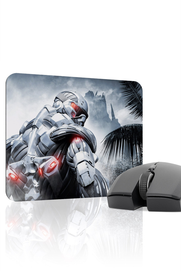 لوحة ماوس الألعاب المطاطية المخيطة Crysis مانع للانزلاق V3 - 22X18 Gaming Mouse Pad
