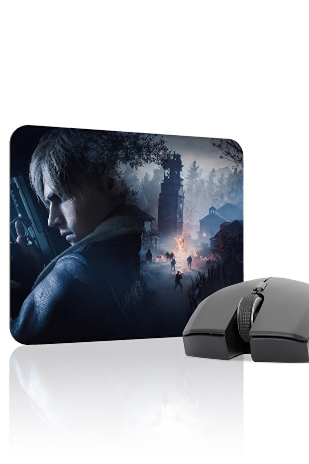 لوحة ماوس للألعاب من المطاط المخيط من Resident Evil مانع للانزلاق V1 - 22X18 Gaming Mouse Pad