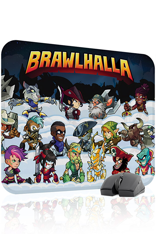 لوحة ماوس الألعاب المطاطية Brawlhalla مانع للانزلاق Dikişli V5 - 48X40 XL Gaming Mouse Pad