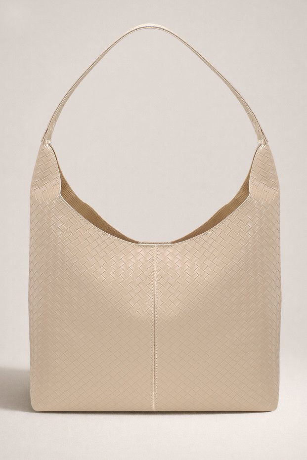Braided Cream Shopper Vintage Bag 284