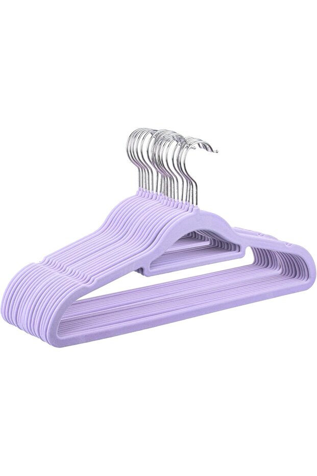 Velvet Hanger (PURPLE, Pack Of 24)