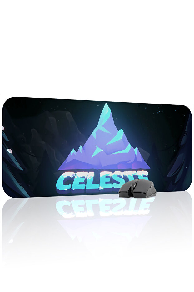 Celeste مانع للانزلاق Dikişli Kauçuk Oyuncu Mousepad V4 - 70x30 XL لوحة ماوس للألعاب