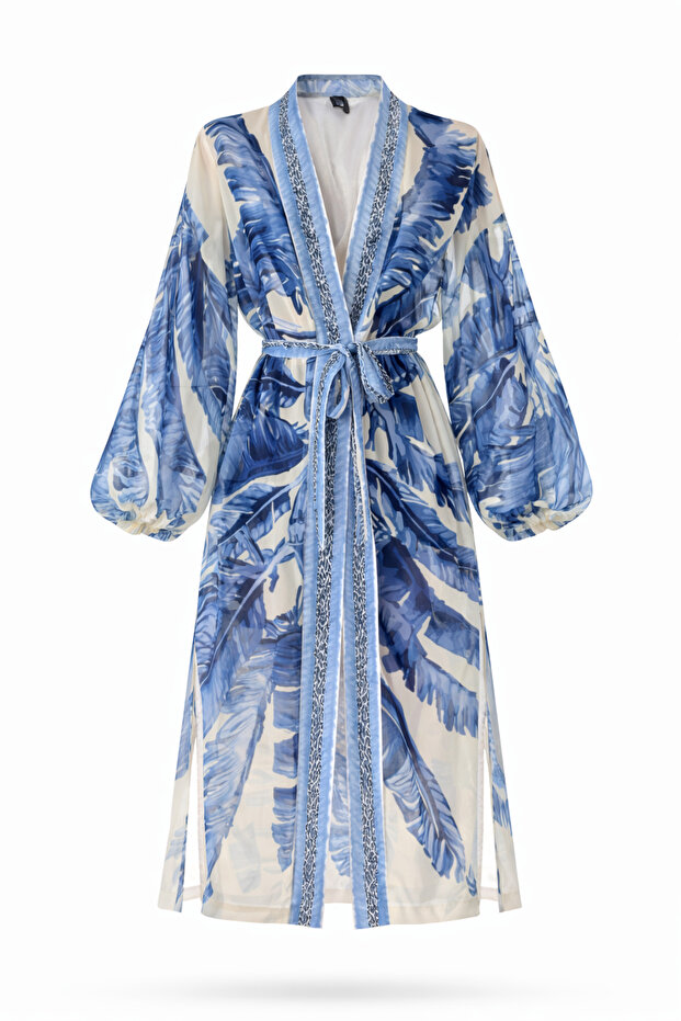 Design Palmera Wrap Kimono Women's Blue