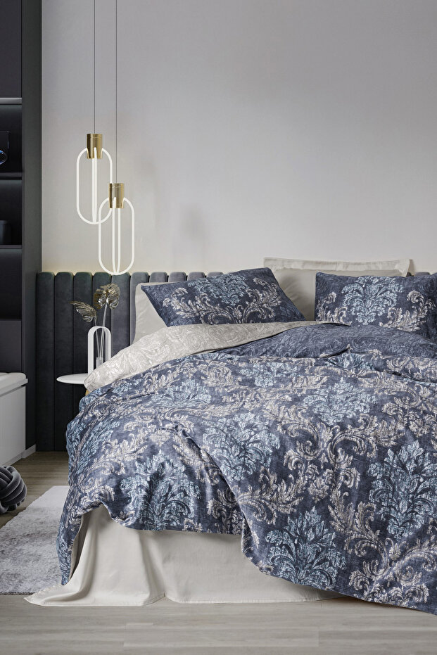 Satin Double Duvet Cover Set Owen Beige