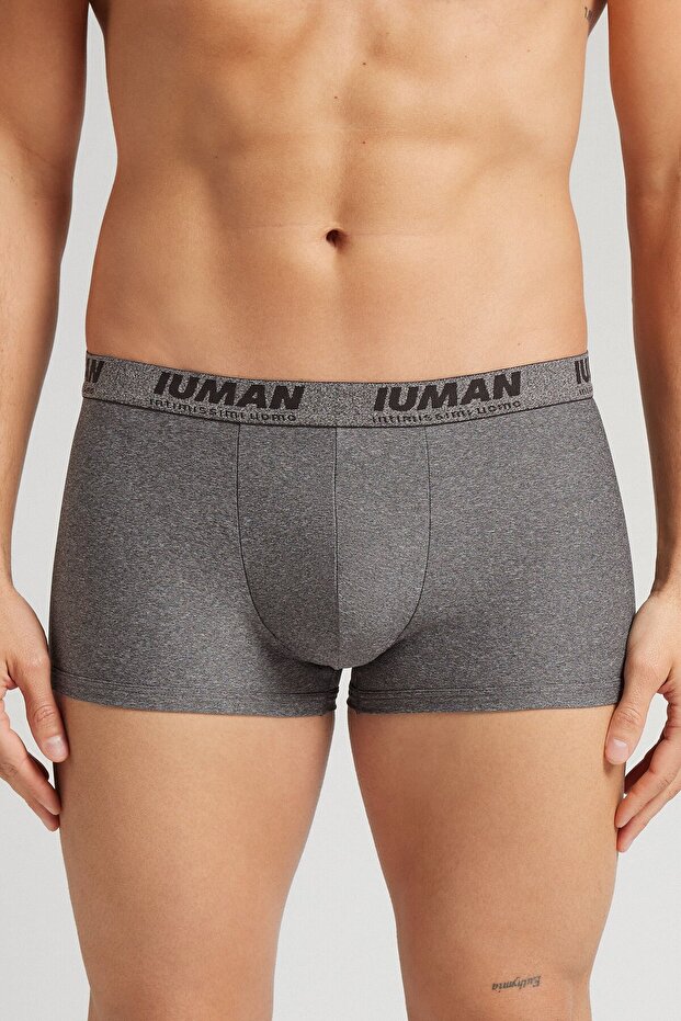 بوكسر من الألياف الدقيقة مع شعار - 1