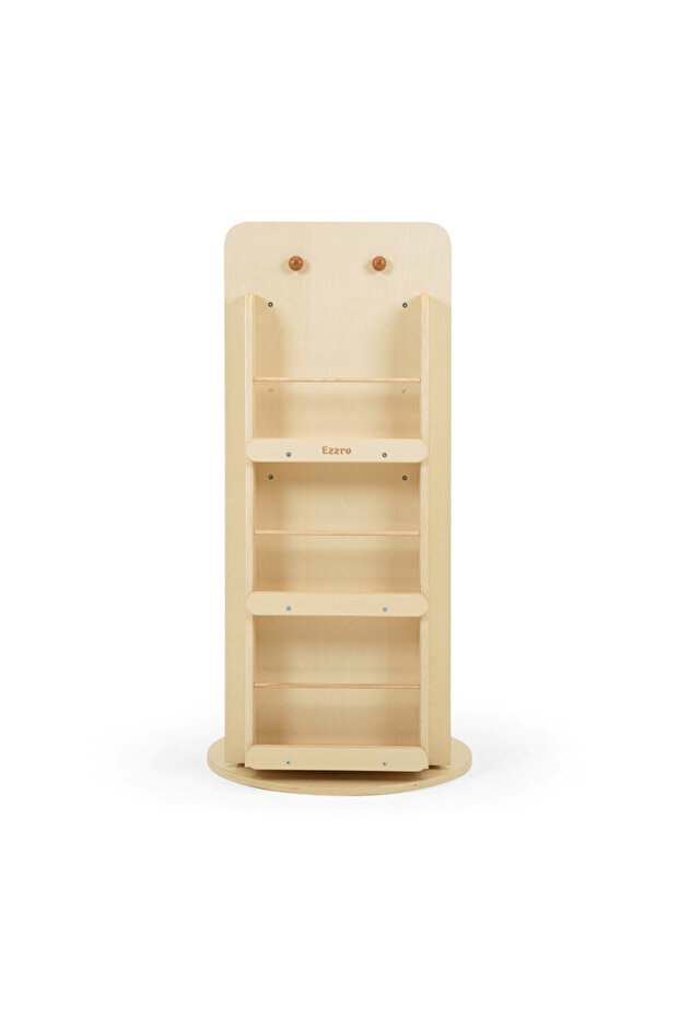 مكتبة طبيعية رف كتب دوار - 3