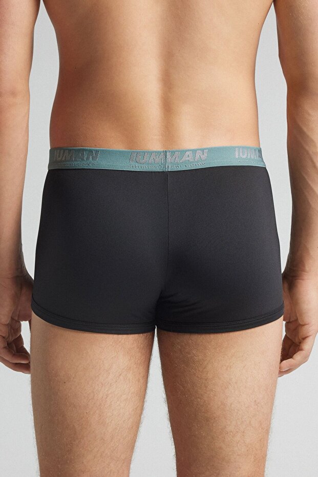 بوكسر من الألياف الدقيقة مع شعار - 3