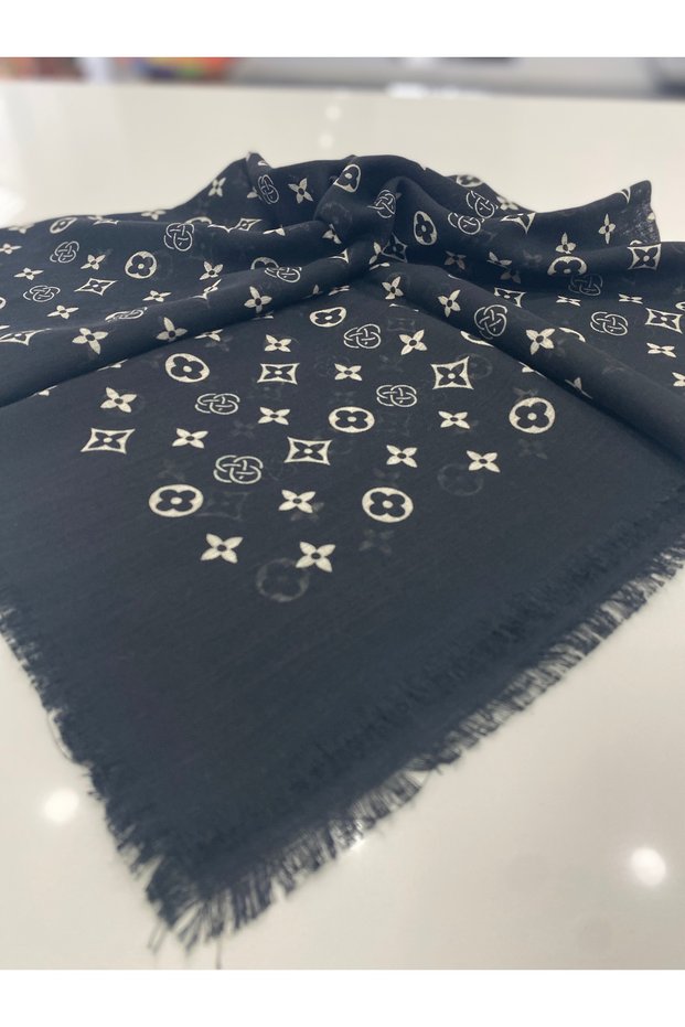 Black Organic Cotton Soft Scarf