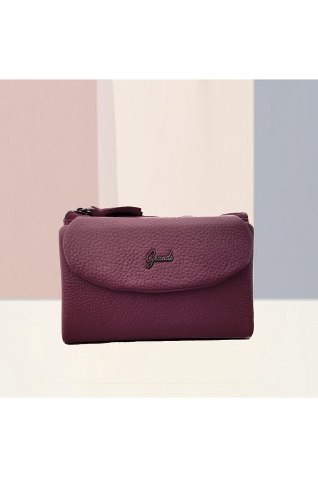 Real Leather Women's Wallet Medium Size Genuine Leather