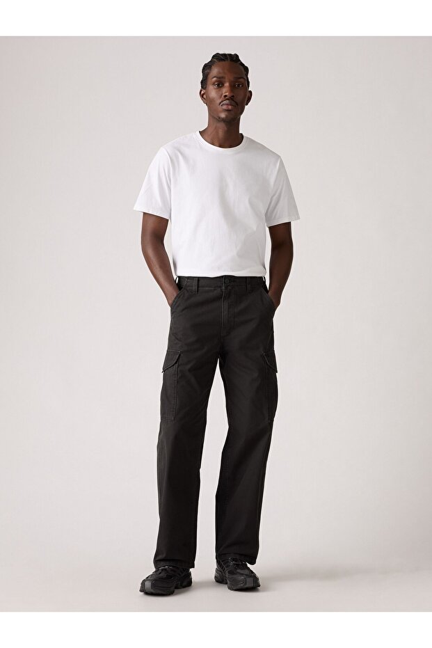 Xx Cargo Baggy Meteorite Canvas Men's Black Cargo Pants 003Kq-0005