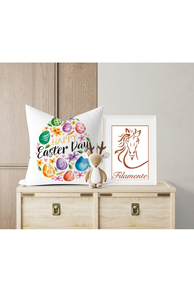 مزدوج الوجهين طباعة رقمية غطاء وسادة - الربيع / عيد الفصح / عيد الفصح السعيد - 3