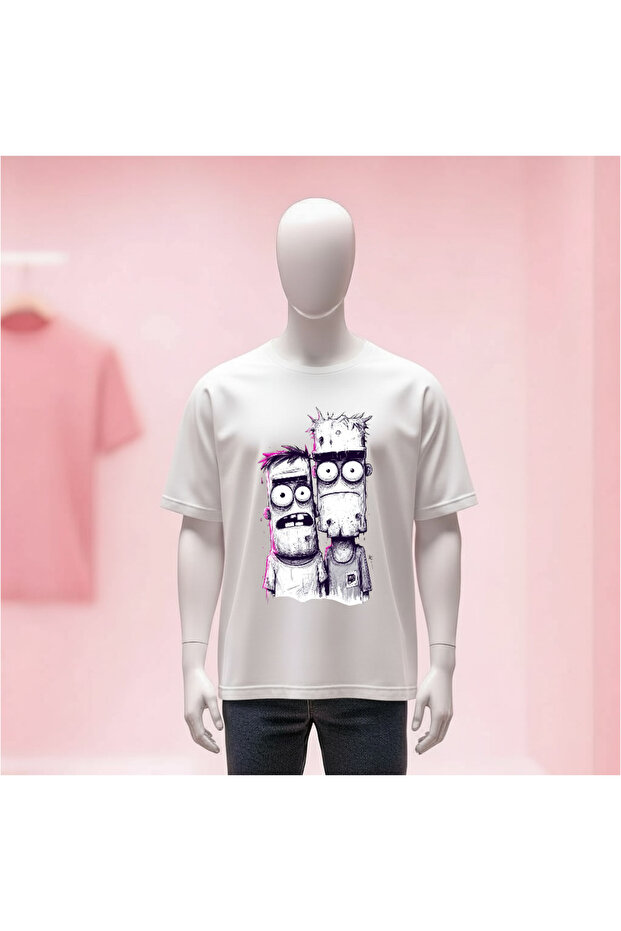 Printed Crew Neck Wide Fit Unisex Tshirt