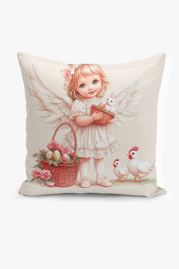 Reversible Digital Print Cushion Cover - Spring / Easter / Happy Easter - 1