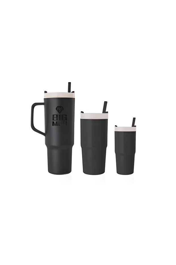 Tritan Big Family - Set of 3 Interlocking Family Size Mug Thermos Set