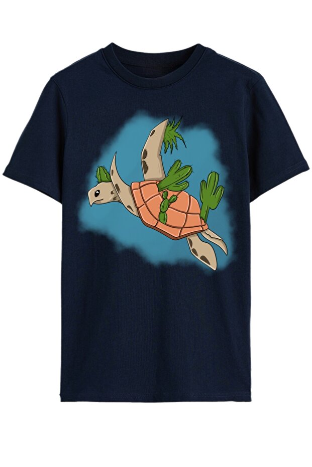 Cactus Winged Turtle Kids T-Shirt